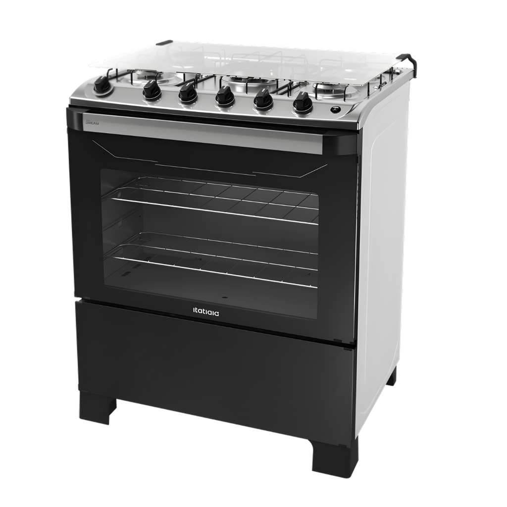 Fogão Itatiaia 5 Bocas New Dream com Tampa de Vidro e Acendimento Automático - Branco