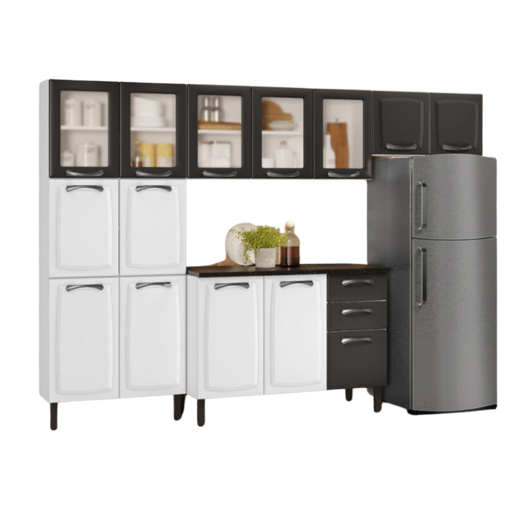 Cozinha Itatiaia New Premium Com Balcão - Branco/Grafite