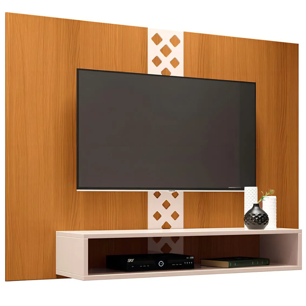 Painel Suspenso Hb Moveis Form 1.2M - Cor: Cinamomo/Off White