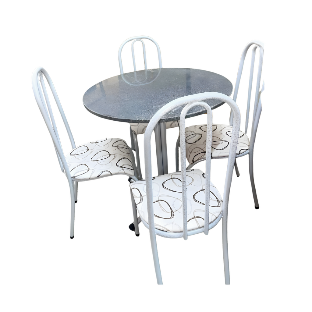 Mesa Aco Coelho Madrid Red + 4 Cadeiras N.09 GR Luxo Brm/Br C