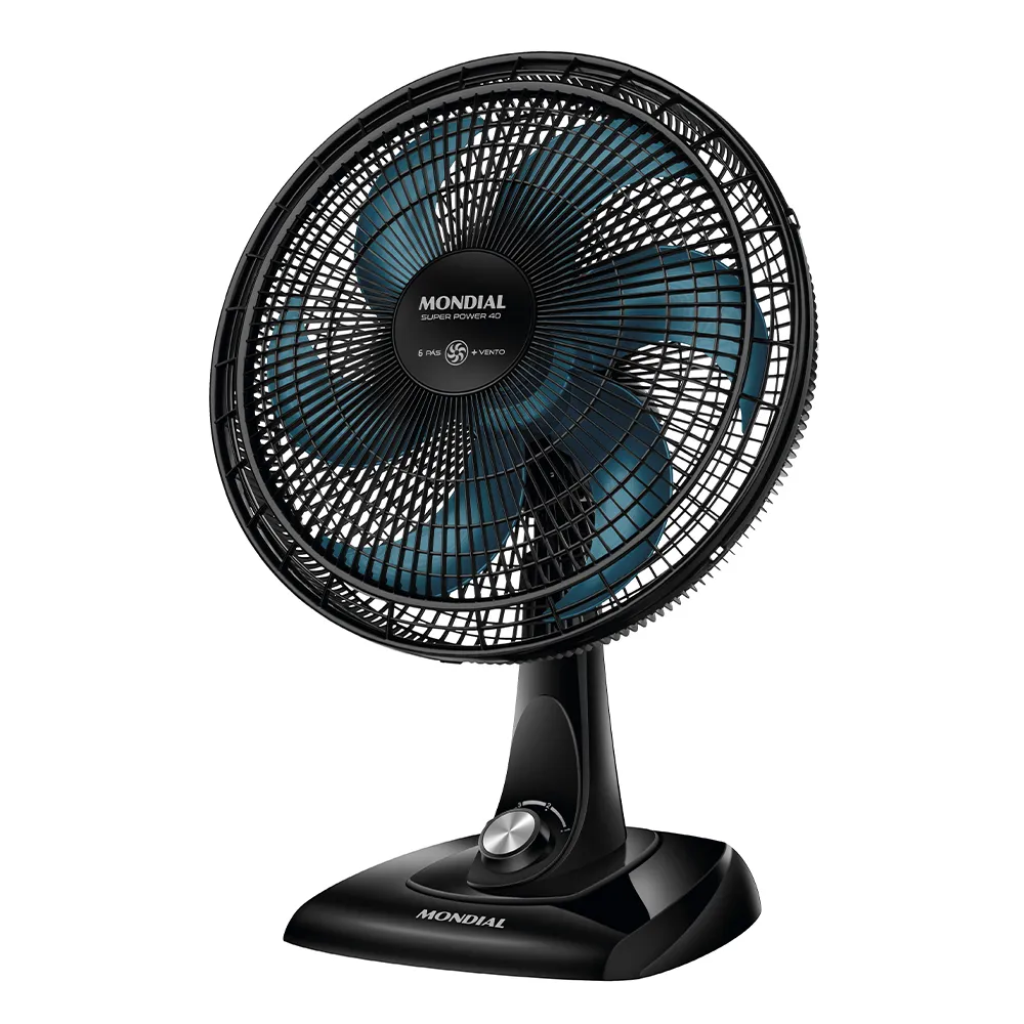 Ventilador de Mesa Mondial VSP-40-AP Preto/Azul 40Cm - 220Volts