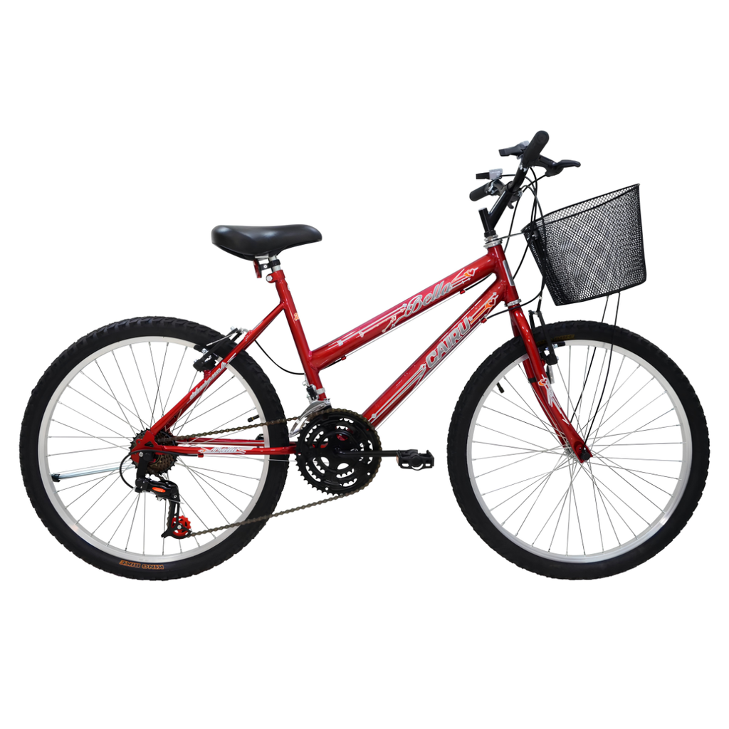 Bicicleta Cairu MTB Bella Aro 26 Marchas 21 - Vermelha