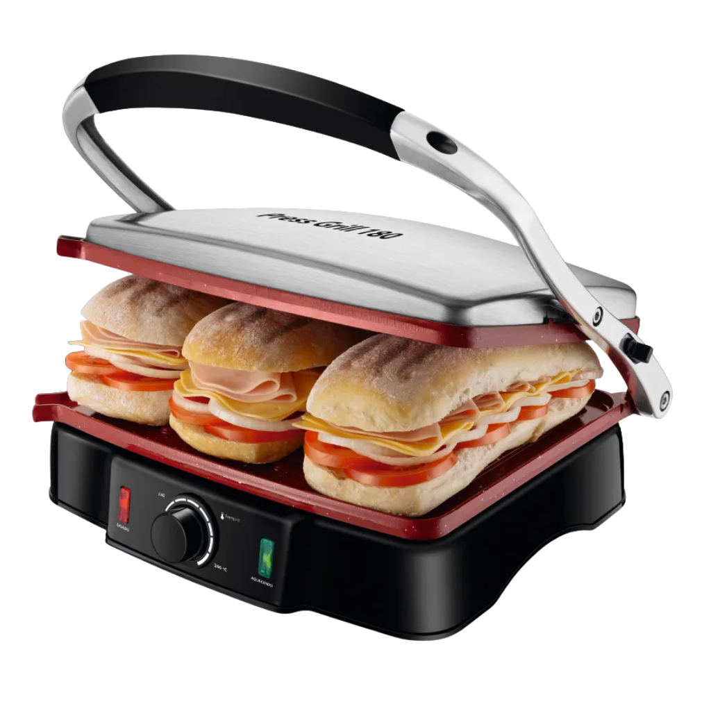 Sanduicheira Mondial Press Grill, Cor: Preta/Inox - PG-02 220V/60Hz
