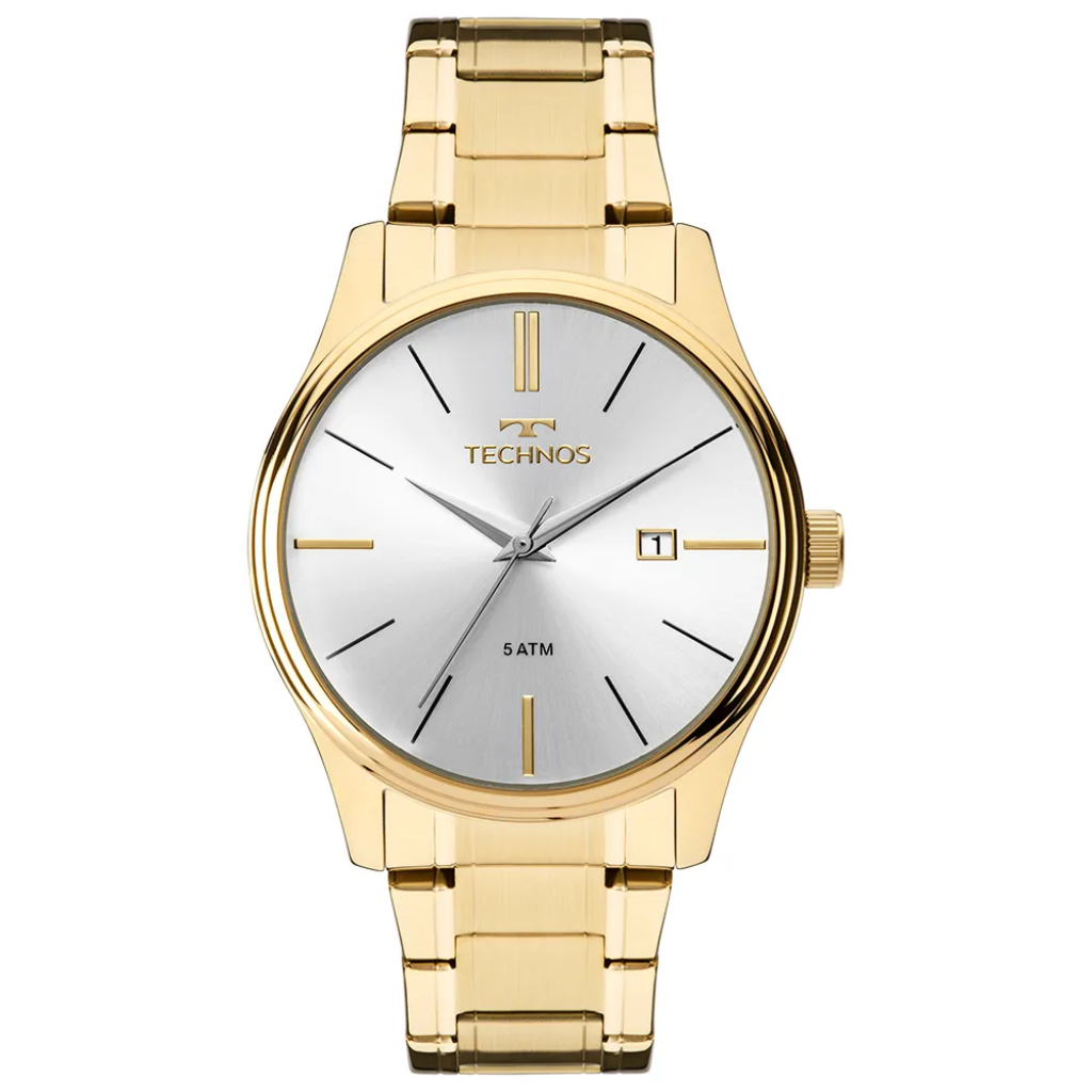 Relogio Technos Analogico/Cx Pulseira de Aco Dourado (DCRE:18116279)