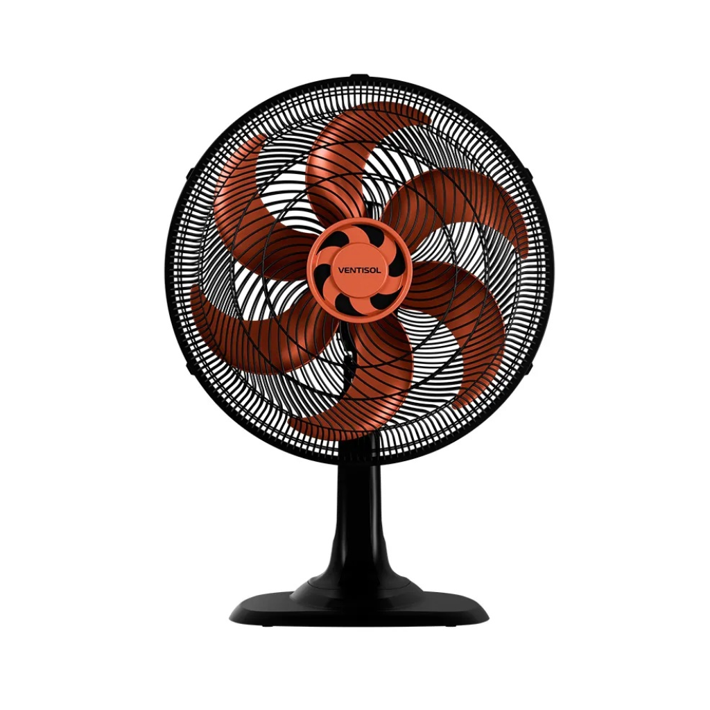 Ventilador Ventisol Oscilante, 6 Paletas, 40Cm, Premium, Bronze, 220V
