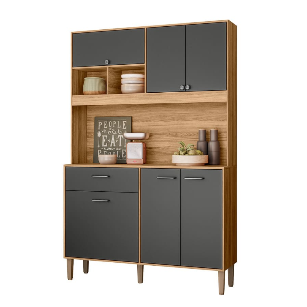 Cozinha Nicioli Erva Doce 120 Freijo/Chumbo Pta Fechada