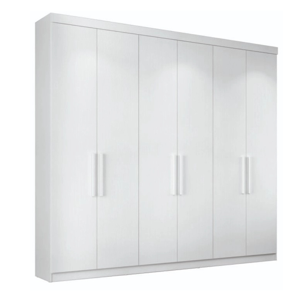 Roupeiro Herval PH1707 6 Portas Branco Artico S/Espelho S/Pe
