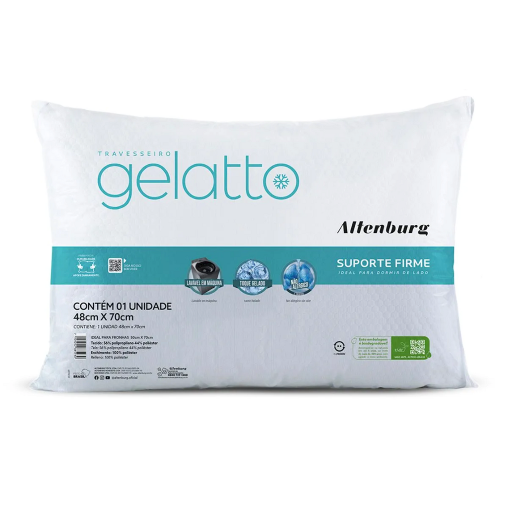 Travesseiro Altenburg Gelatto - Turquesa - 48Cmx70Cm