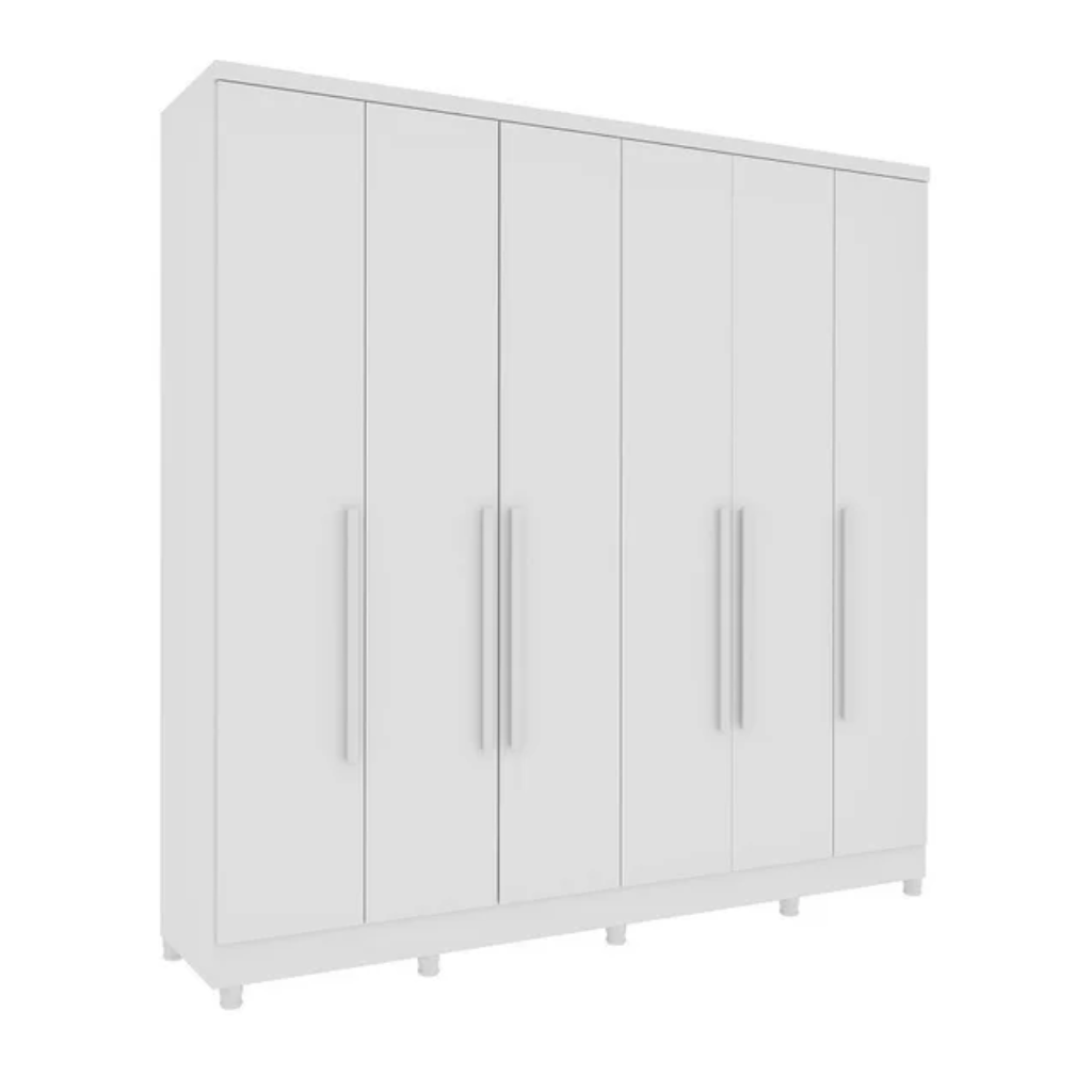 Guarda Roupas/Roupeiro Tcil Veneza Com Pés - Neve/Neve