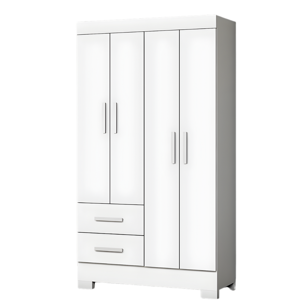 Roupeiro Josan Olimpio  4 Pts Com Pe - Branco