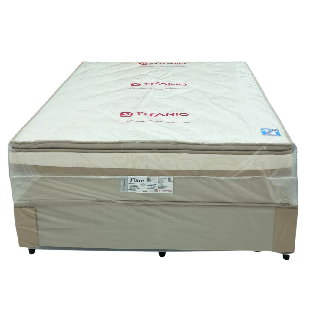 Conjunto Box Titan Queen Molas Ensacadas - Altura 0,77 x Largura 1,58 x Profundidade 1,98 Cm