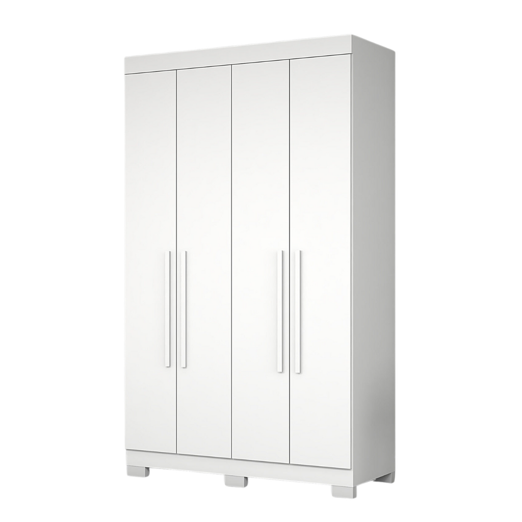 Roupeiro Josan Noronha 4 Pts Com Pe - Branco