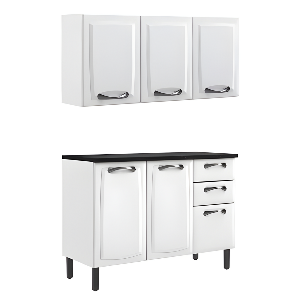 Cozinha, 2 Peças New Premium Com Balcão, Branco - Itatiaia