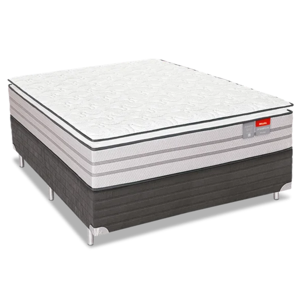 Cama Box Reconflex, Casal, SIlver Care + Somie Protettore - M: 640x1880x1380mm