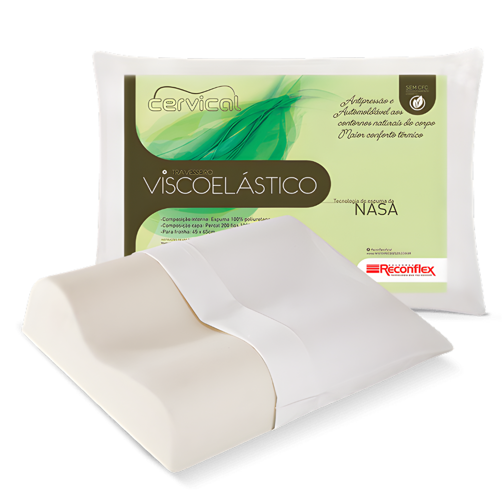 Travesseiro Reconflex, Visco Cervical, Nasa Firme Para Fronha