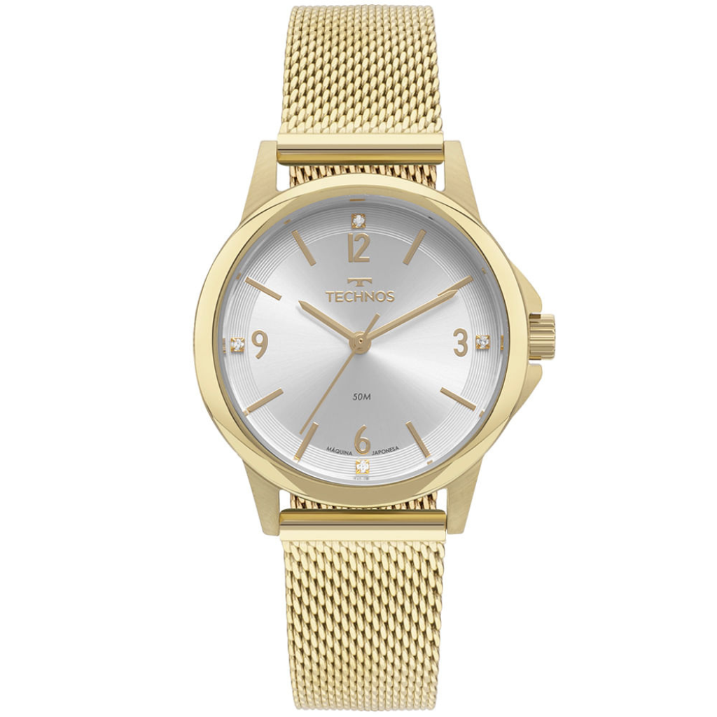 Relogio Technos Analogico/Cx Pulseira de Aco Dourado TE (DCRE:22032548)