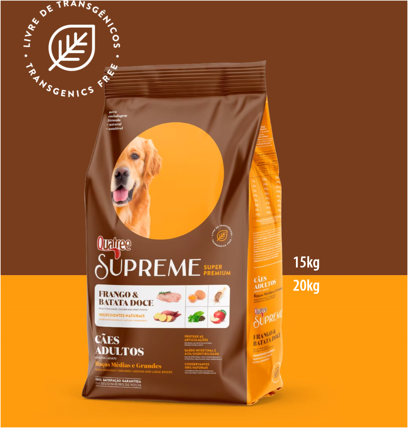 Quatree supreme raças médias/grandes 15 kg