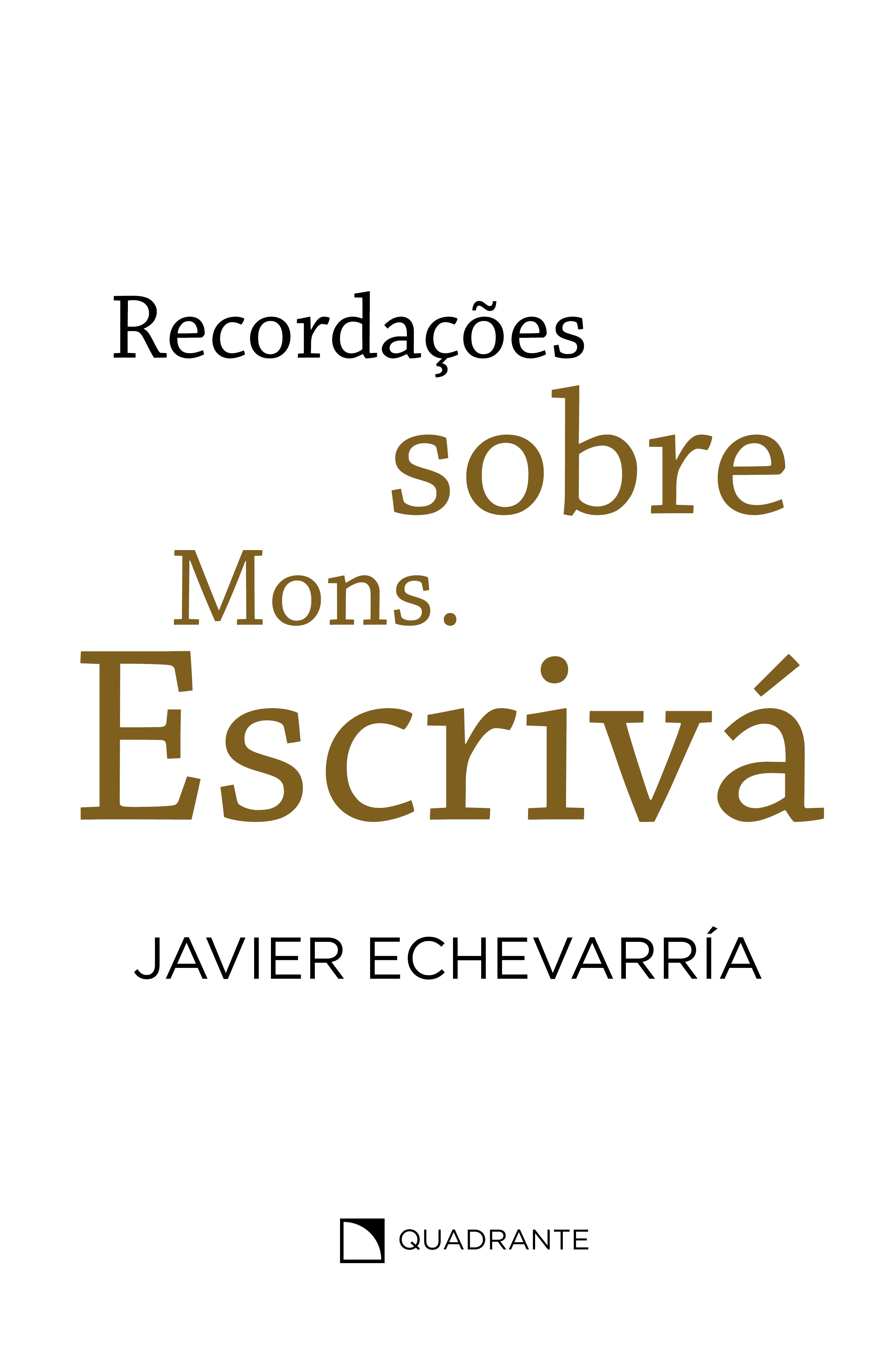 Livro Recordações sobre Mons. Escrivá