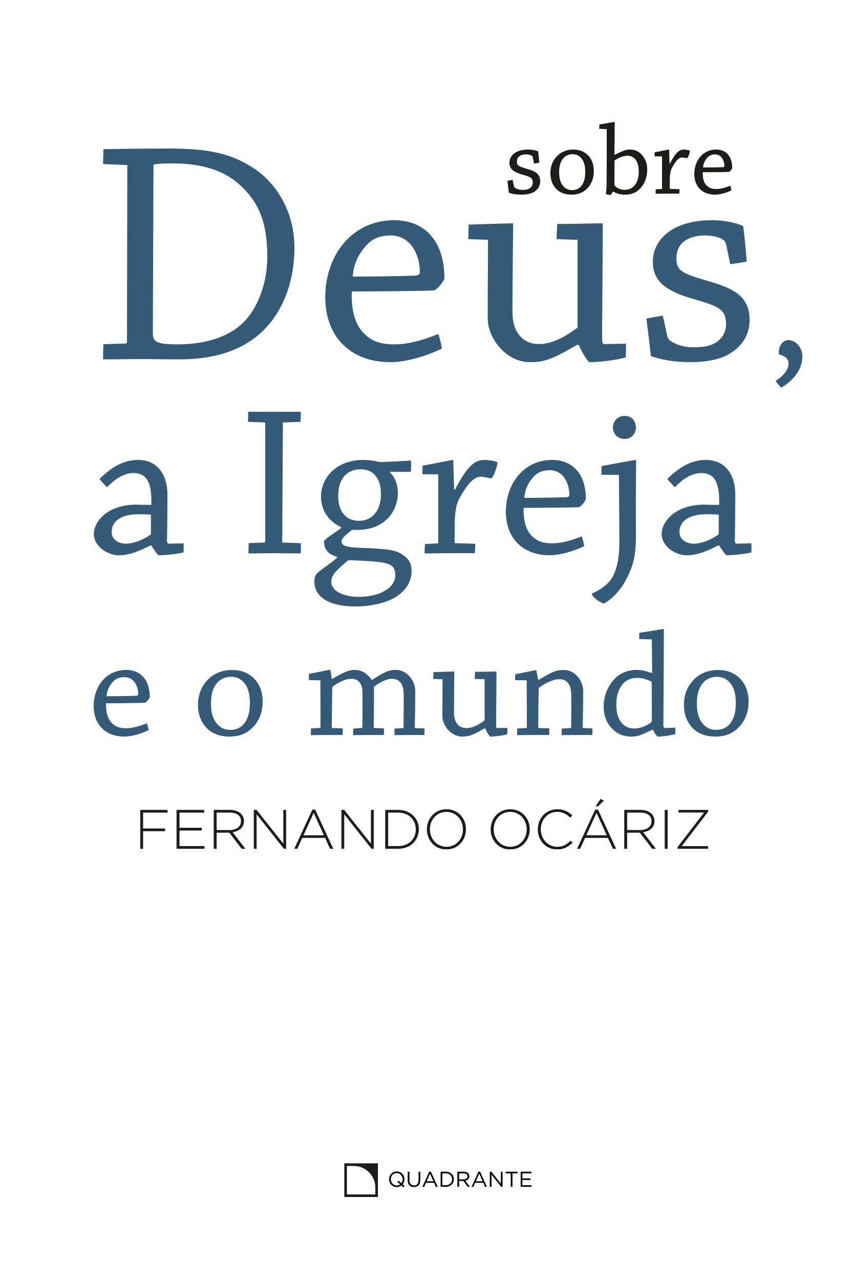 Livro Sobre Deus, a Igreja e o mundo