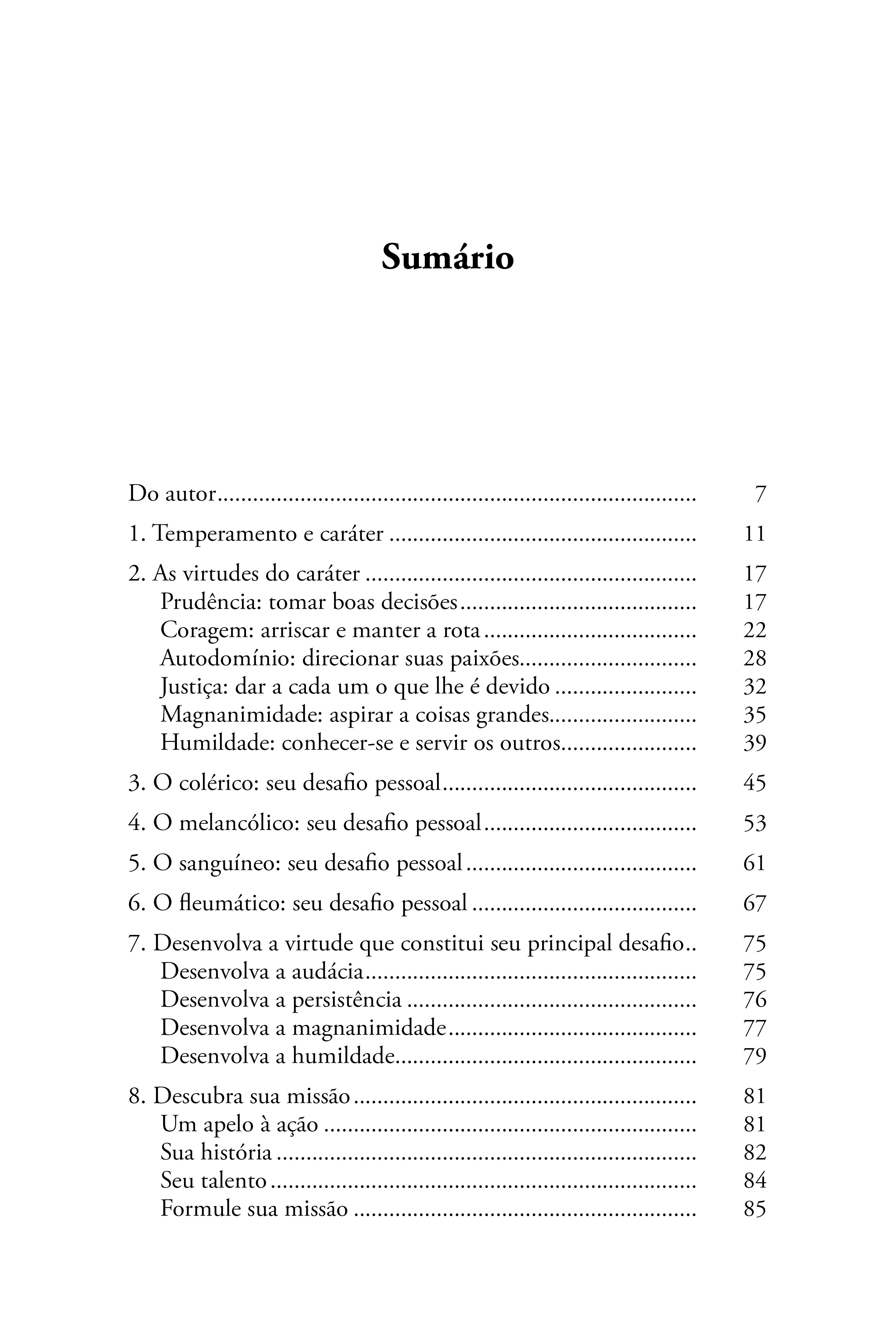 Livro Do temperamento ao caráter