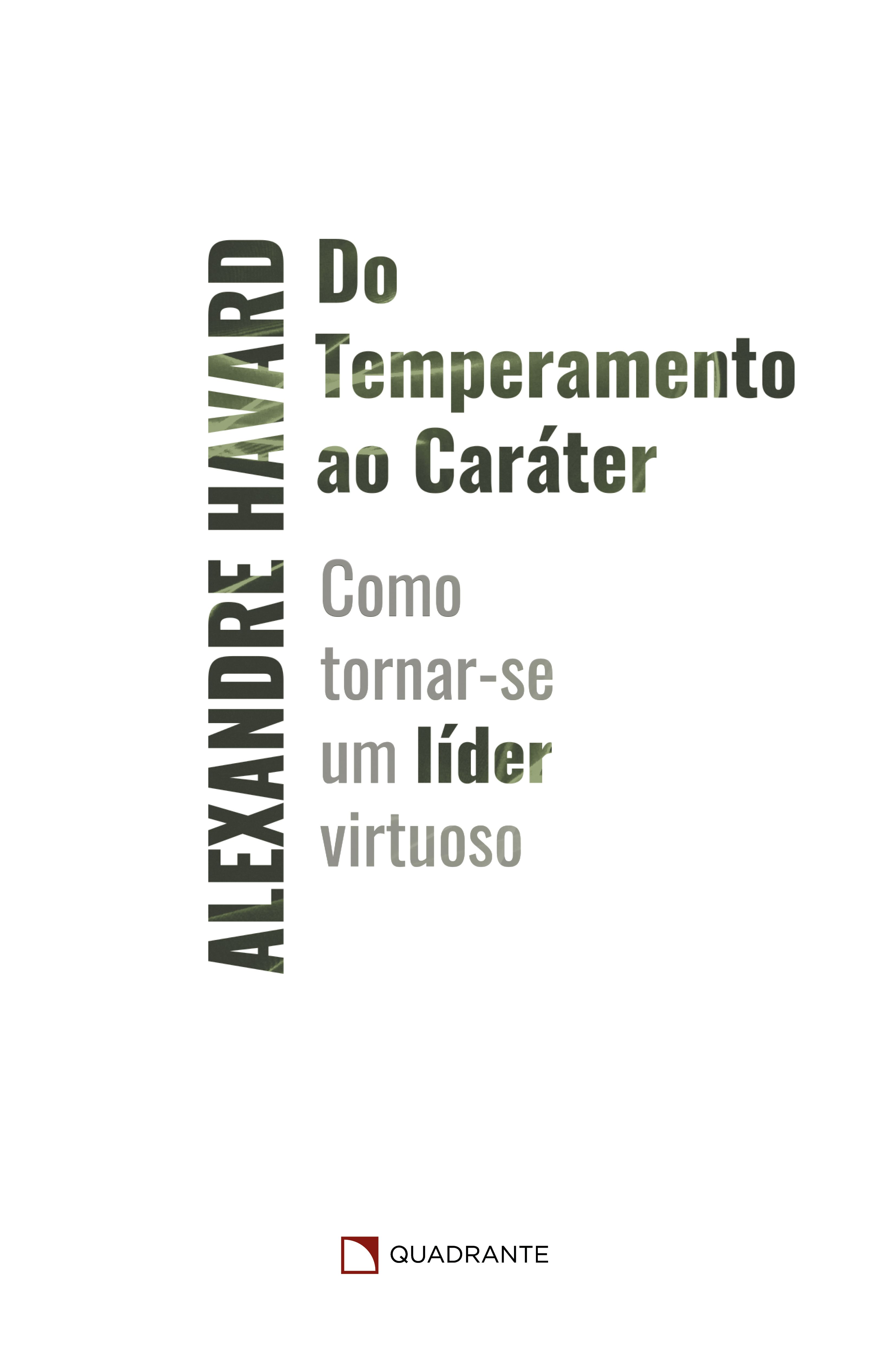 Livro Do temperamento ao caráter