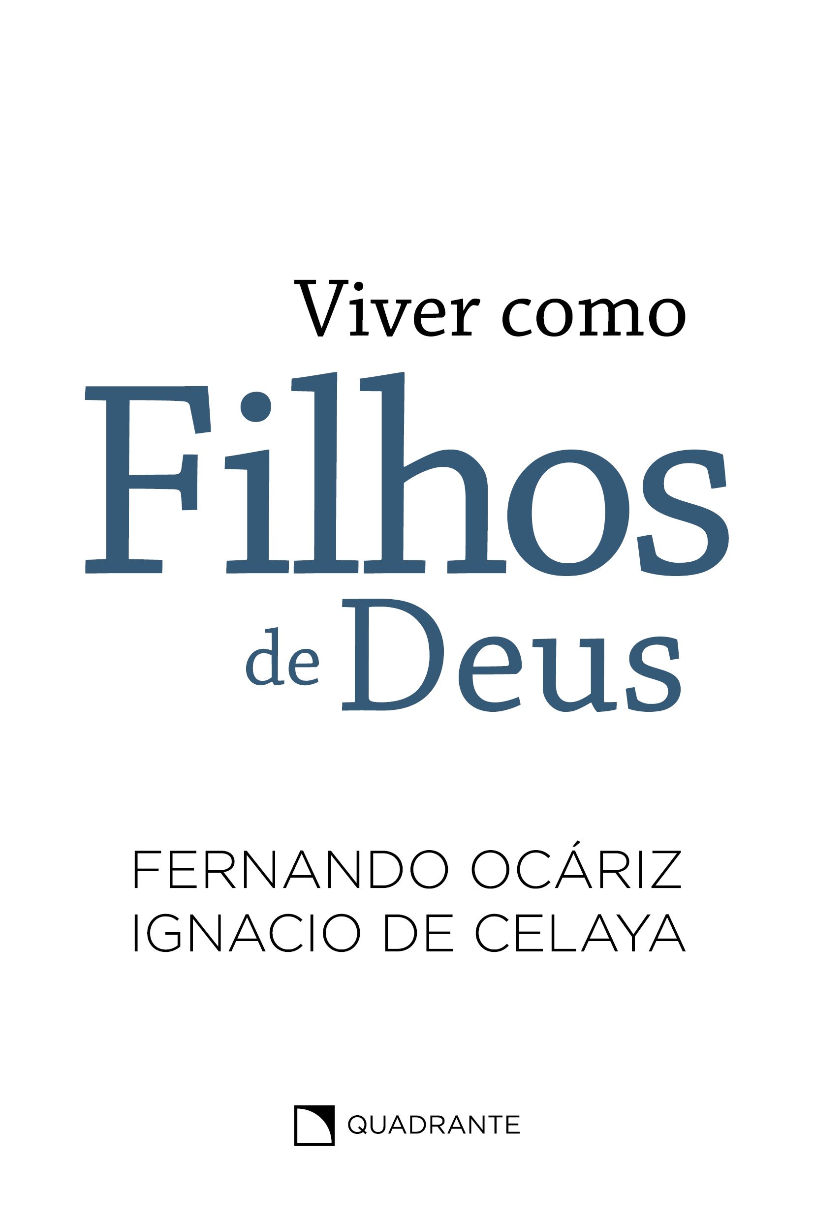 Livro Viver como filhos de Deus