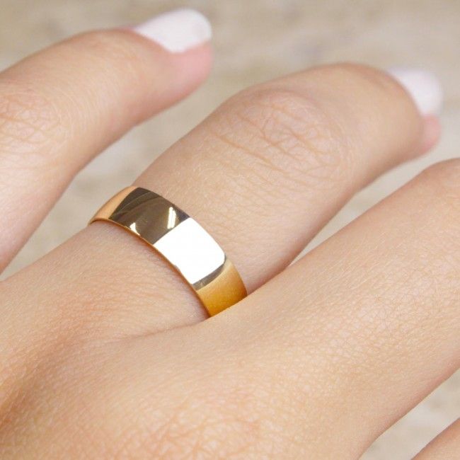 Alianças Abauladas Anatômicas de Casamento 5mm de Largura | Volpi Jóias