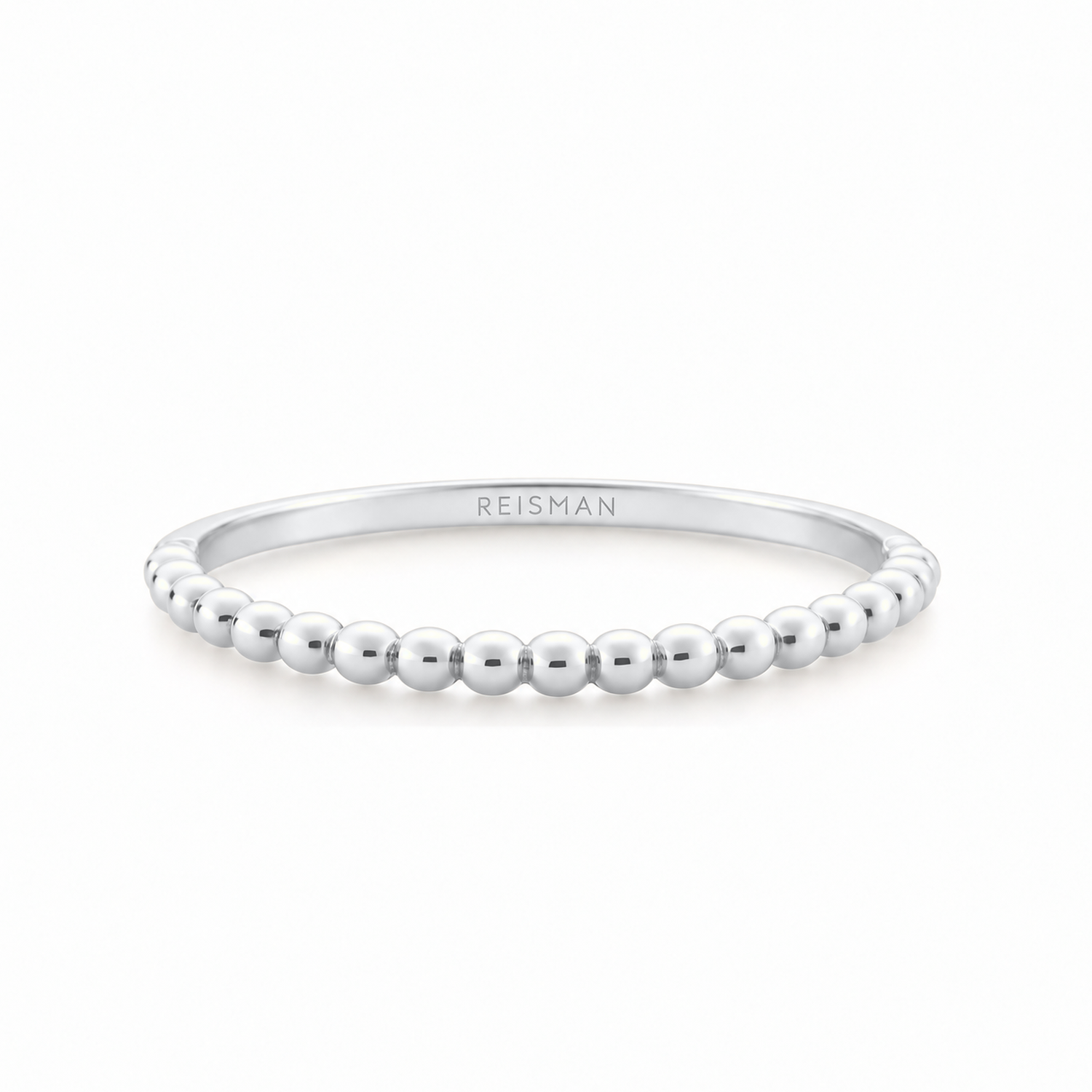 Aparador de Aliança Bolinhas ouro branco 18k