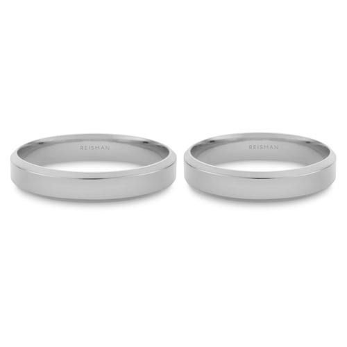 Alianças de Casamento Chuí ouro branco 18k