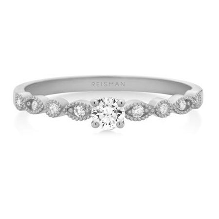 Anel de Noivado Shine ouro branco 18k