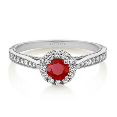Anel Amore Mio Rubi ouro branco 18k