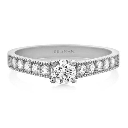 Anel de Noivado Taiti ouro branco 18k
