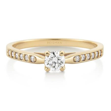 Destaque para Anel de noivado Maldivas Diamante 20 a 30 pts ouro 18k com design sofisticado e acabamento elegante
