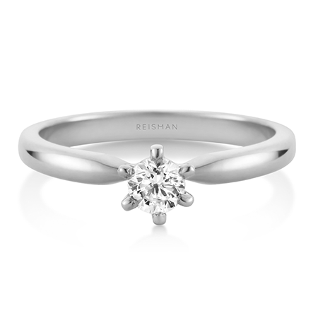 Anel Solitario Oregon ouro branco 18k