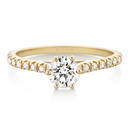 Destaque para Anel de Noivado My Dream 50 a 70 pts ouro 18k com design sofisticado e acabamento elegante