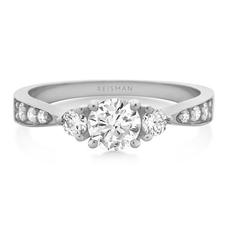 Anel de Noivado Bora Bora ouro branco 18k