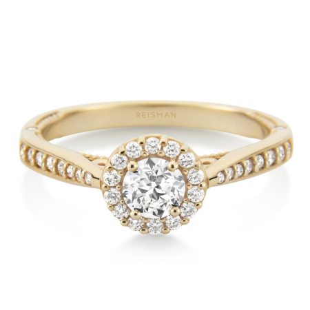 Destaque para Anel de Noivado Gran Amore Mio ouro 18k com design sofisticado e acabamento elegante