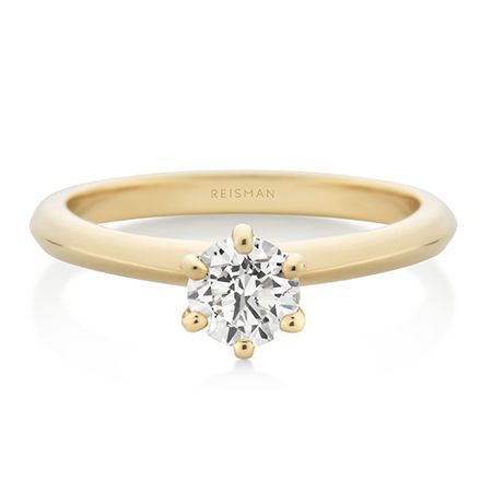 Destaque para Anel de Noivado Marry Me 40 a 50 pts ouro 18k com design sofisticado e acabamento elegante