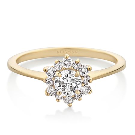 Destaque para Anel de Noivado Lady ouro 18k com design sofisticado e acabamento elegante