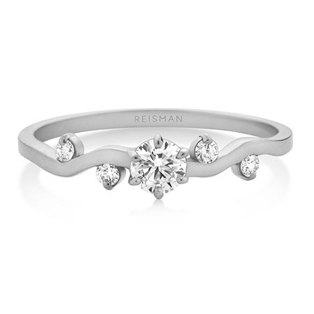 Anel de Noivado Belle ouro branco 18k