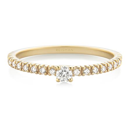 Destaque para Anel de Noivado Ma Vie ouro 18k com design sofisticado e acabamento elegante