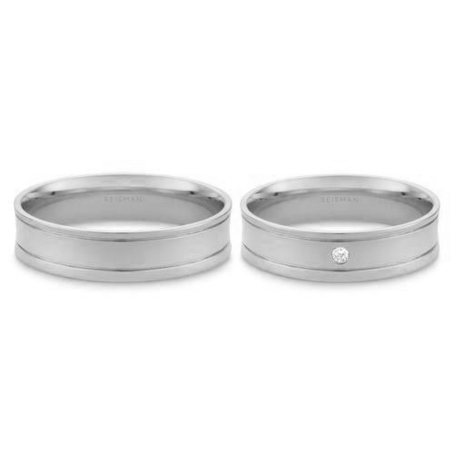 Alianças de Casamento Aracaju ouro branco 18k