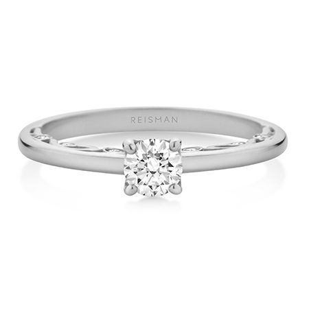 Anel de Noivado Olimpo ouro branco 18k