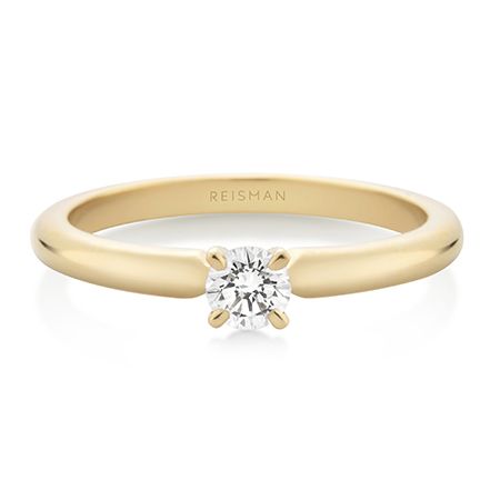 Destaque para Anel de Noivado Brisbane 20 a 35 pts ouro 18k com design sofisticado e acabamento elegante