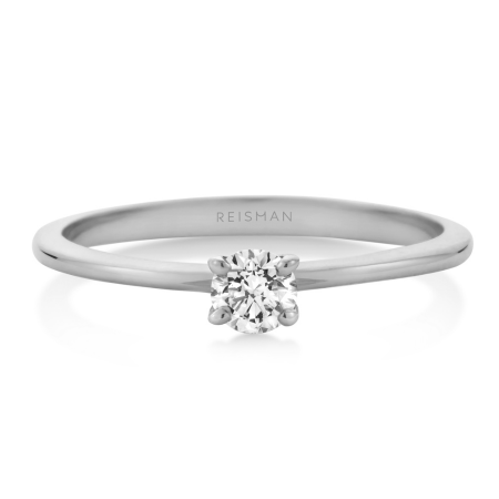 Anel de Noivado Trancoso ouro branco 18k