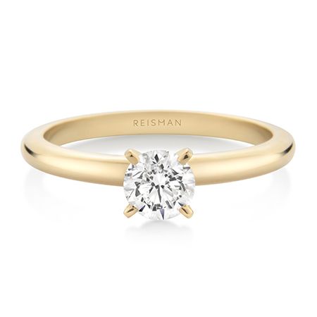 Destaque para Anel de Noivado Brisbane 40 a 50 pts ouro 18k com design sofisticado e acabamento elegante