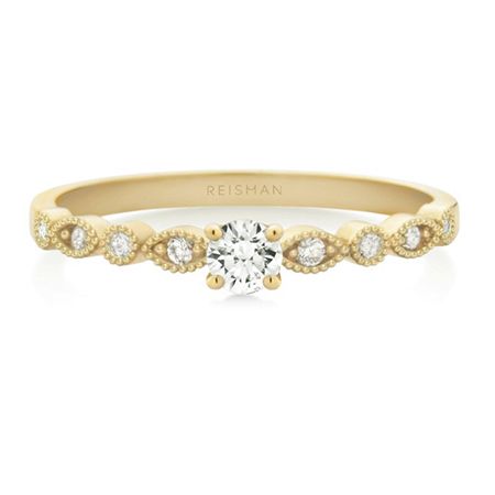 Destaque para Anel de Noivado Shine ouro 18k com design sofisticado e acabamento elegante