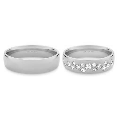Alianças de Casamento Amalfi ouro branco 18k