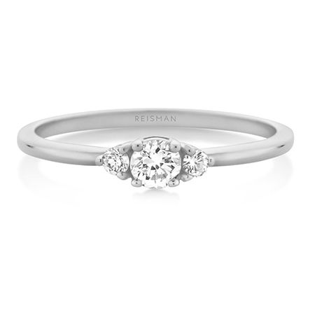 Anel de Noivado Promise ouro branco 18k