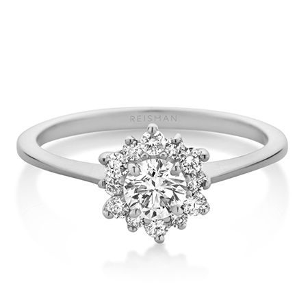 Anel de Noivado Lady ouro branco 18k